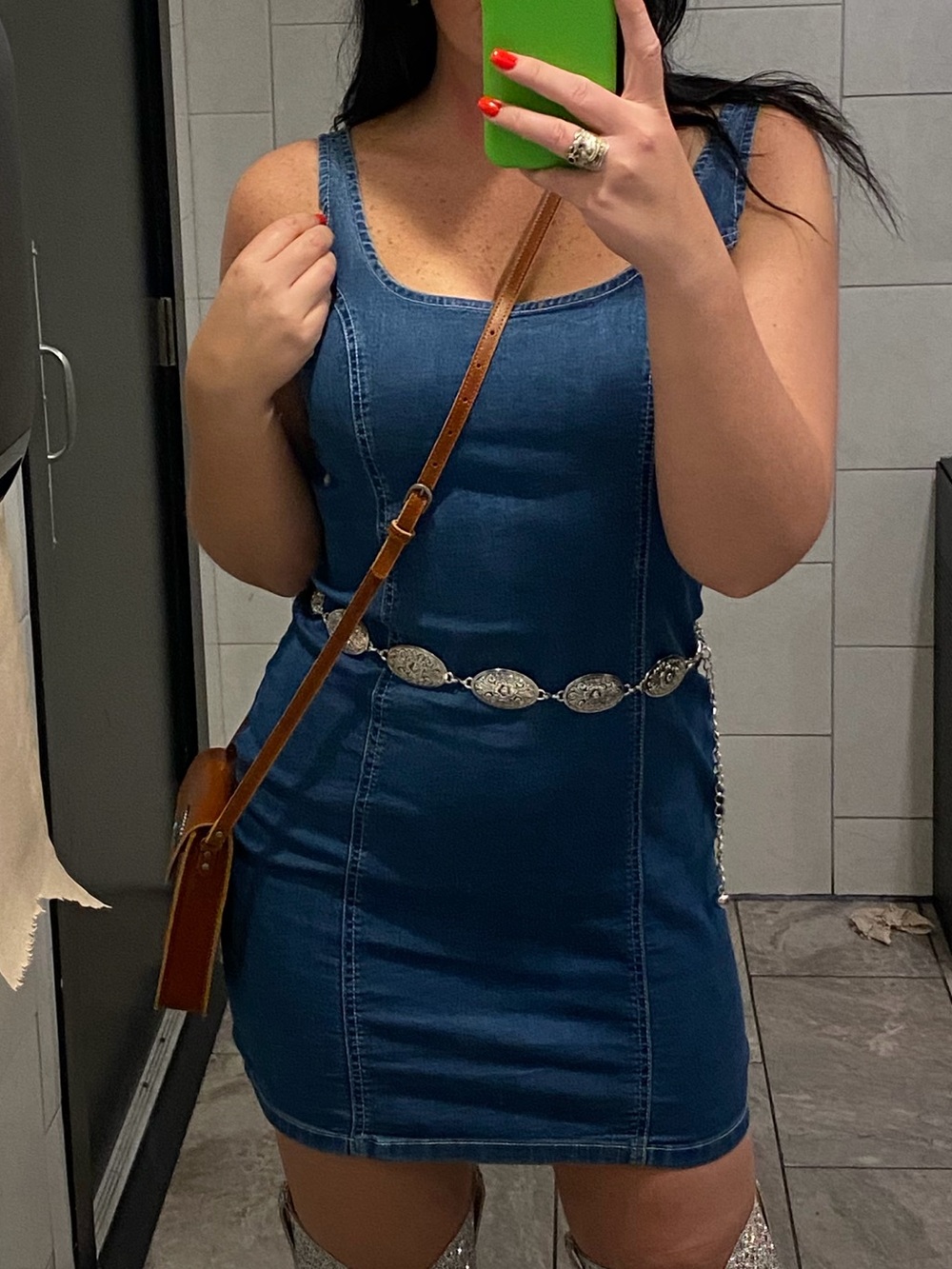 Classic Dark Blue Denim Tank Dress